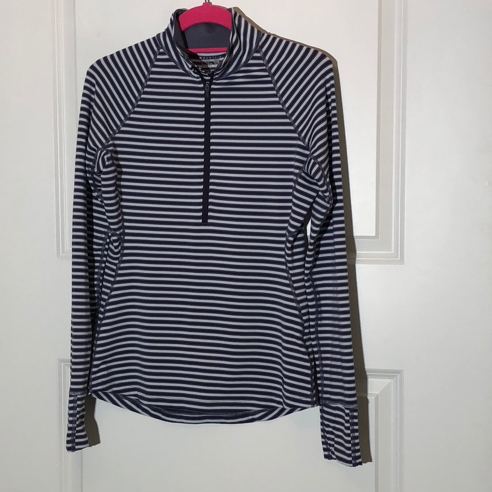 Mountain Hardwear Striped Purple Pullover XS Activewear